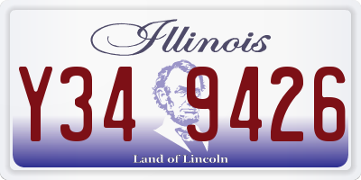 IL license plate Y349426