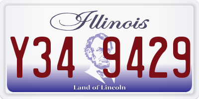 IL license plate Y349429