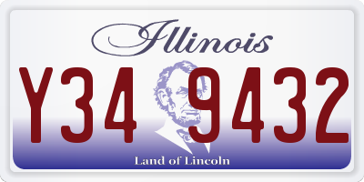 IL license plate Y349432