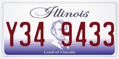 IL license plate Y349433
