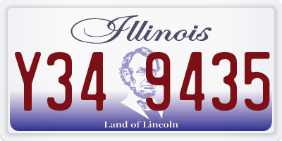 IL license plate Y349435