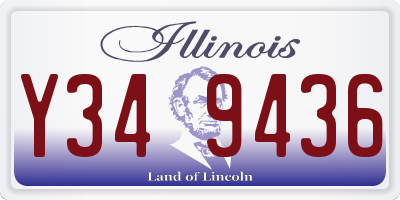 IL license plate Y349436