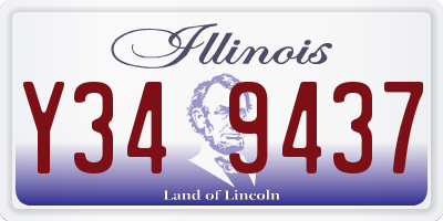 IL license plate Y349437