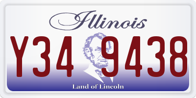 IL license plate Y349438