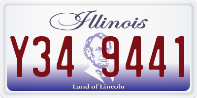 IL license plate Y349441