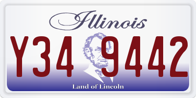 IL license plate Y349442