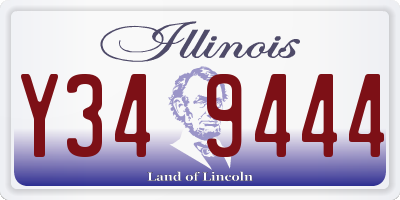 IL license plate Y349444
