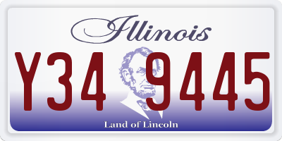 IL license plate Y349445