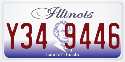 IL license plate Y349446