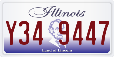 IL license plate Y349447