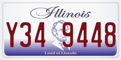 IL license plate Y349448