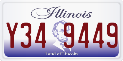 IL license plate Y349449