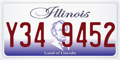 IL license plate Y349452