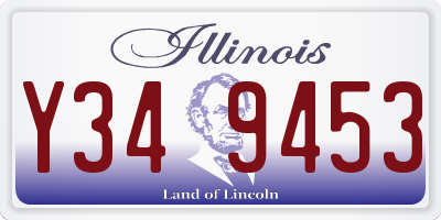 IL license plate Y349453