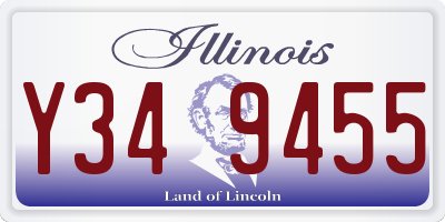 IL license plate Y349455