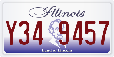 IL license plate Y349457