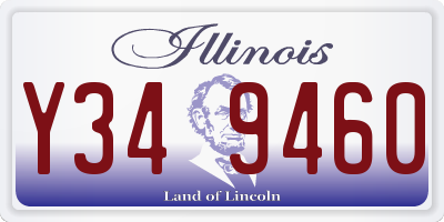 IL license plate Y349460