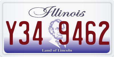 IL license plate Y349462
