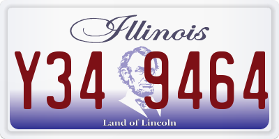 IL license plate Y349464