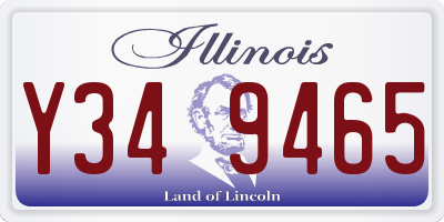 IL license plate Y349465