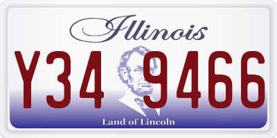 IL license plate Y349466