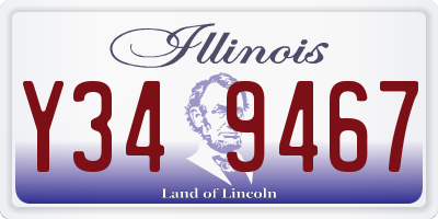 IL license plate Y349467