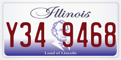 IL license plate Y349468