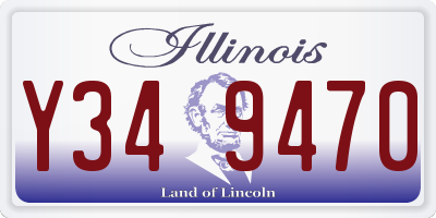 IL license plate Y349470