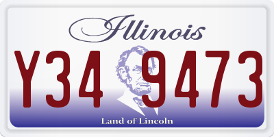 IL license plate Y349473