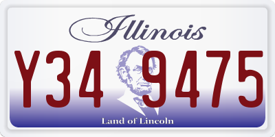 IL license plate Y349475