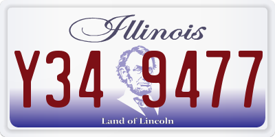 IL license plate Y349477