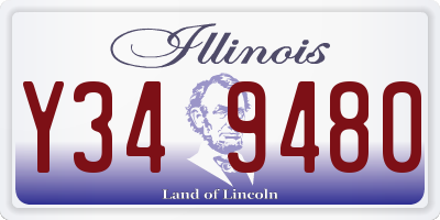 IL license plate Y349480