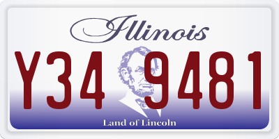 IL license plate Y349481