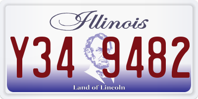 IL license plate Y349482