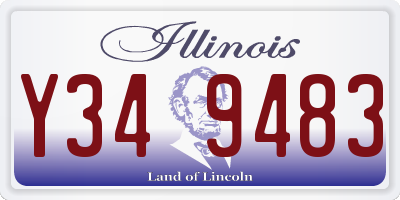 IL license plate Y349483