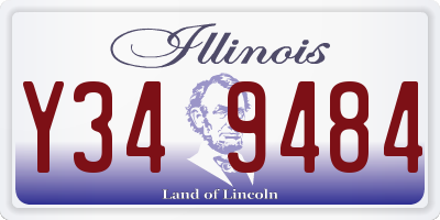 IL license plate Y349484
