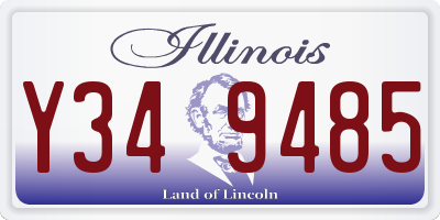 IL license plate Y349485