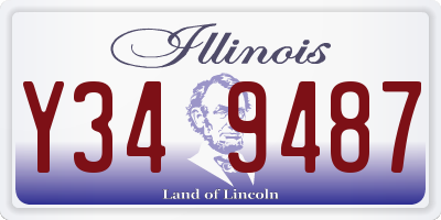 IL license plate Y349487