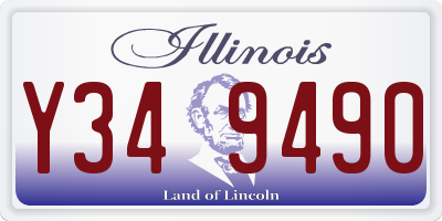 IL license plate Y349490