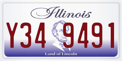 IL license plate Y349491