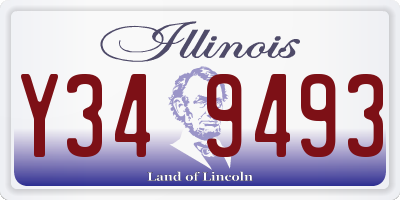 IL license plate Y349493