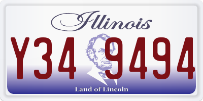 IL license plate Y349494