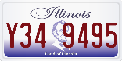 IL license plate Y349495