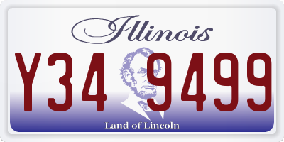 IL license plate Y349499