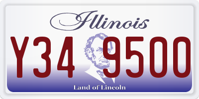 IL license plate Y349500