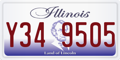 IL license plate Y349505