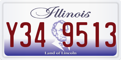 IL license plate Y349513