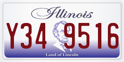 IL license plate Y349516