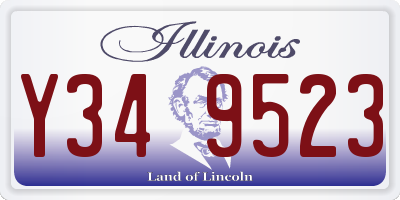 IL license plate Y349523