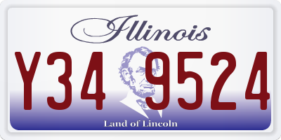 IL license plate Y349524